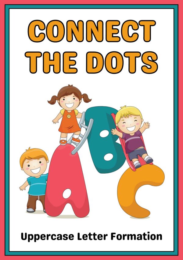 Connect the Dots Uppercase Alphabet English Worksheet