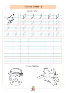 Cursive writing letter j