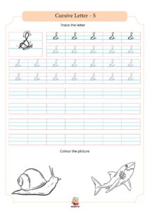 Cursive writing letter s