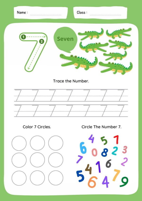 Number worksheet for kids