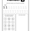 Number worksheet for lkg