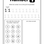 Number worksheet for lkg