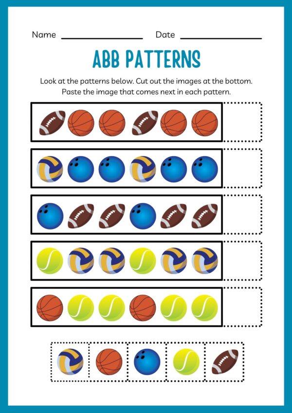 Patterns Worksheet for class 2