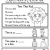 Short O CVC Stories Reading Comprehension English Worksheet