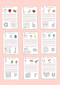 alphabet tracing worksheet