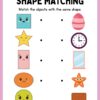 match the shapes worksheet