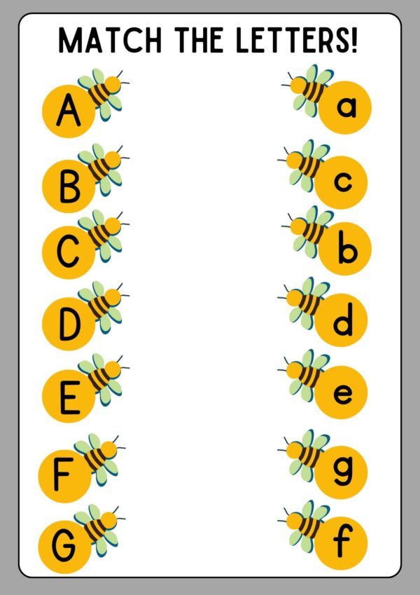 abc matching worksheets